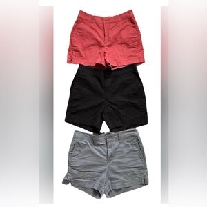 Black grey and red casual shorts bundle #shorts 
Size 0 
Old navy